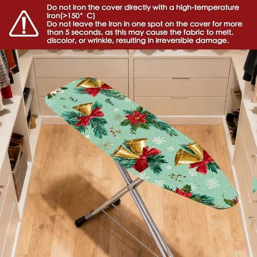 Nuxovilar Winter Bells Poinsettia Ironing Board Cover 15x54 - Image 4