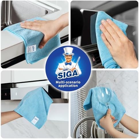 MR.SIGA Microfiber Cleaning Cloths, All Purpose Microfiber Towels, 15 Pack - Image 3