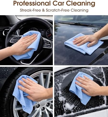 Microfiber Cleaning Cloth Roll, 100 Pack 12 x 12 Inch Tear Away Reusable Paper - Image 2