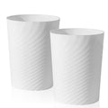 Plastic Small Bathroom Trash Can Wastebasket Garbage Can, 2 Pack | Sturdy-Easy by UUJOLY
