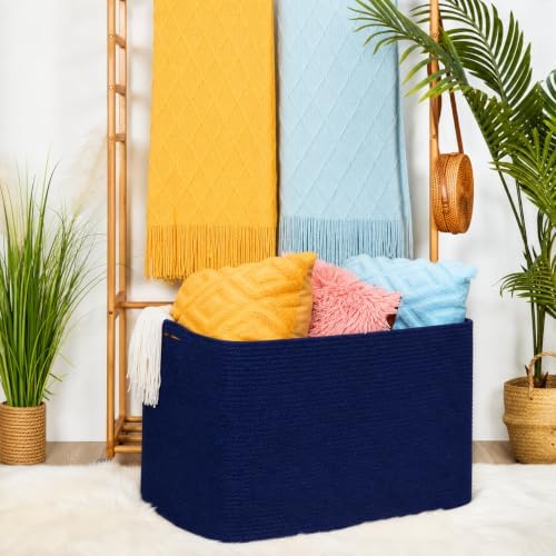 MINTWOOD Design 112L Extra Large Blanket Basket Holder Living Room, Dog Toy - Image 2