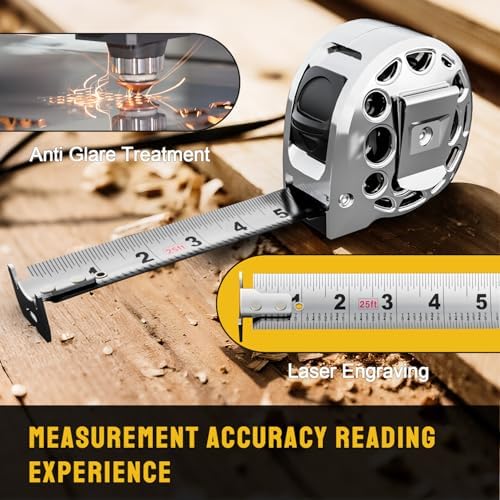 STEELITE Tape Measure 25'FT Stainless Steel Waterproof & Rustproof Retractable - Image 3