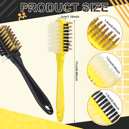 2 Pack Bowling Shoe Brushes 3-in-1 Heavy Duty Bowling Shoe Cleaning Brush Set - Image 2