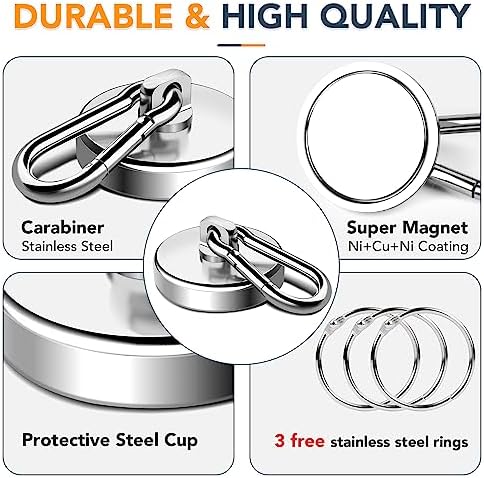 MIKEDE 150LB Magnetic Hooks Neodymium Magnets Heavy Duty - Image 4