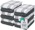 DAN RIVER Gray Kitchen Towels, 12 Pack, 16x26 Inches Absorbent Dish Towels by DanRiver