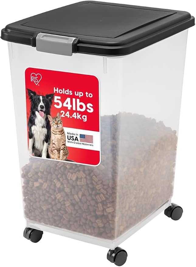 IRIS USA Dog Food Storage Container, Made in USA | Wheels by IRISUSA