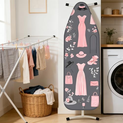 Nuxovilar Pink Fashion Cotton Ironing Board Cover 15x54 Fabric - Image 2