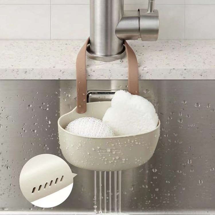 Silicone Sponge Holder for Kitchen Sink Caddy, Saddle Faucet Caddy Sink - Image 2