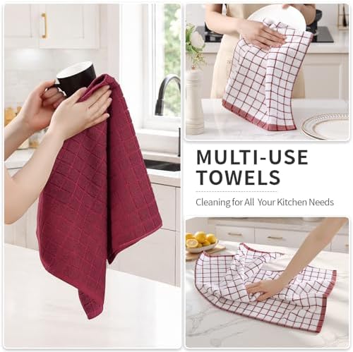 Kitinjoy Premium Kitchen Towels, Large 100% Cotton Terry 390 GSM Kitchen Hand - Image 6