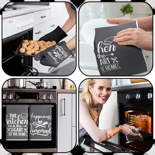 Sratte 6 Pcs Kitchen Decor Accessories Set, Dark Gray - Image 5