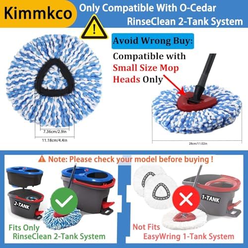 6 Pack Spin Mop Head Replacements - Image 2