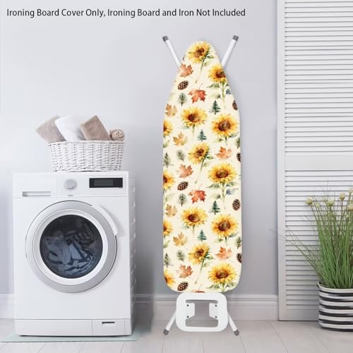 Sunflower Leaves Ironing Board Cover Dec Cover Scorch Stain Resistant Ironing - Image 3