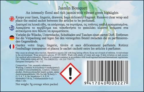 Good Life Jasmin Bouquet Scented Sachets | Designed in New Zealand | 12 Sachets - Image 6