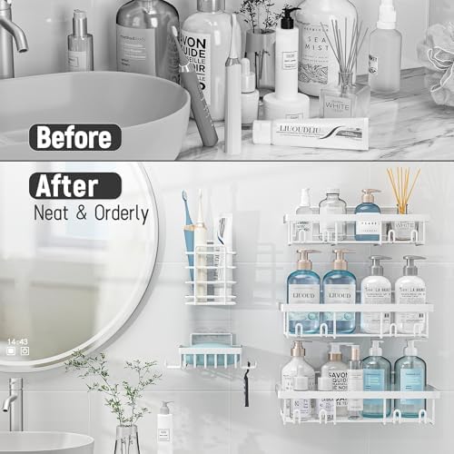 Liuoud 5 Pack Shower Caddy for Inside Shower - Image 5