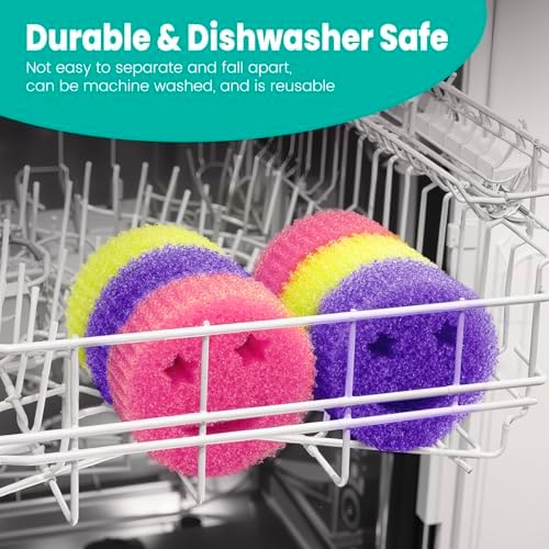 Scrub Sponge Dish Scrubbers, Temperature Controlled Non-Scratch Sponges Pad - Image 3