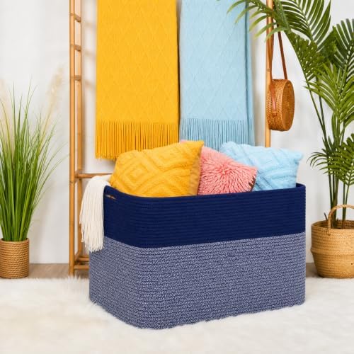MINTWOOD Design 112L Extra Large Blanket Basket Holder Living Room, Dog Toy - Image 2