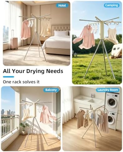 Foldable Tripod Clothes Drying Rack - Image 2