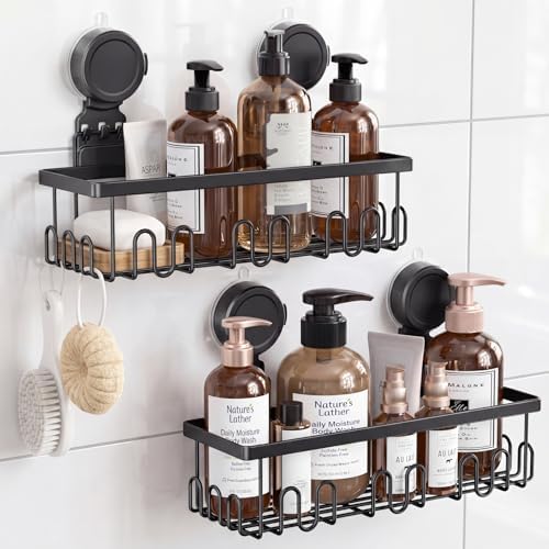 JOTPE Shower Caddy Suction Cup, No Drill Shower Shelves by SHOWERORGANIZERANDSTORAGE