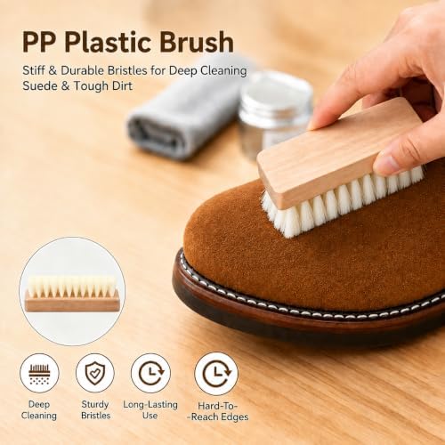 Suede Brush for Shoes, Suede Nubuck Eraser, Suede Shoe Cleaning Brush Kit - Image 5