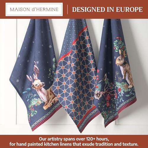 Maison d' Hermine Kitchen Towels Set of 3 Reusable 100% Cotton 27.50" x 20" - Image 2