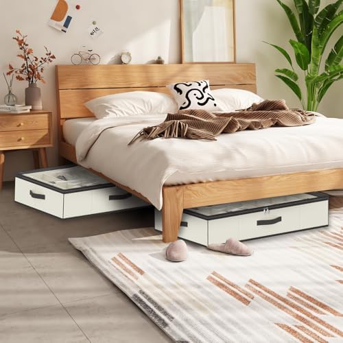 homyfort 32 Pairs Shoe Organizer Under Bed, Sturdy Underbed Shoe Storage Boxes - Image 6