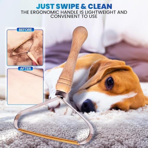 2-Pack Pet Hair Removal Tool, Lint Remover, Carpet Scraper & Shaver - Image 6