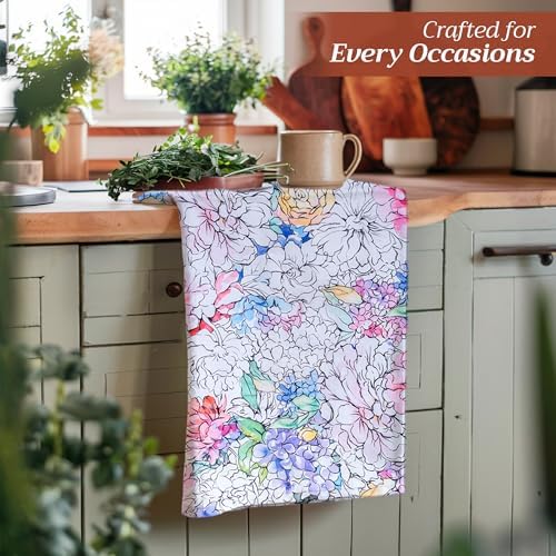 Maison d' Hermine Kitchen Towels Set of 3 Reusable 100% Cotton 27.50" x 20" - Image 5