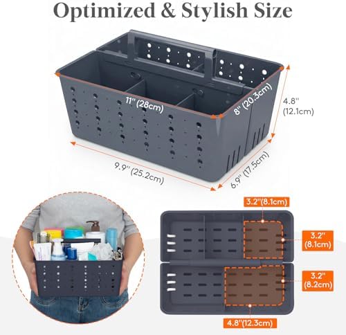 Lifewit Portable Shower Caddy, Plastic Basket Organizer, 1 Pack - Image 2