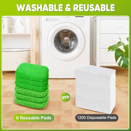 6-Pack Reusable Microfiber Mop Pads Compatible - Image 5