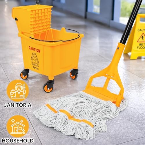 Commercial Mop Head Replacement 16 oz, Heavy Duty Wet Industrial Mop Refills - Image 3