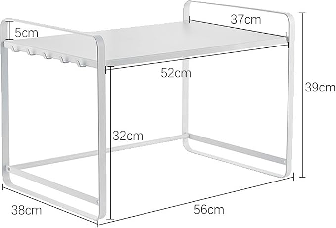 Microwave Storage Rack Microwave Oven Rack Microwave Shelf Stand Kitchen Counter Top Organizer, 2-Tier 40Kg Load Beafor Oven Toaster Stand/Fi*Ed