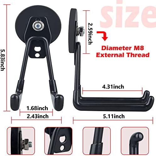 ULIBERMAGNET Magnetic Hooks, Heavy Duty Extra Large Hooks, Power Tool Organizer - Image 4