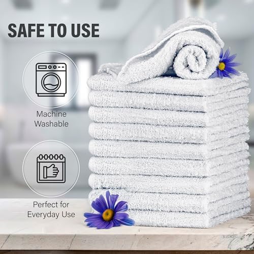 DecorRack 100% Cotton Washcloths 12x12 in - Image 4