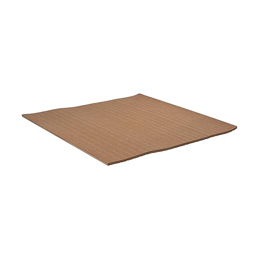 4ft x 4ft Unfinished White Oak Veneer Flexible Tambour Wall Panel with 1/2" 30-Degree Groove Slats, Flexible & Customizable