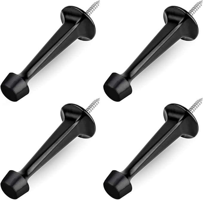 HOMOTEK 4 Pack Heavy Duty Solid Rigid Door Stop by HOMOTEK