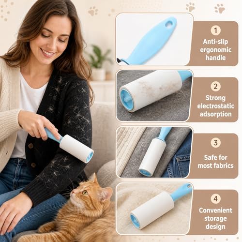 24 Pcs Mini Lint Rollers with Electrostatic Adsorption - Image 3