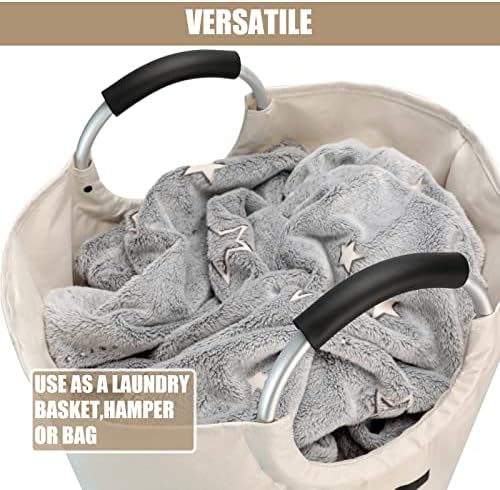 DOKEHOM 90L Large Laundry Basket Bag, Collapsible Tall Hamper - Image 6