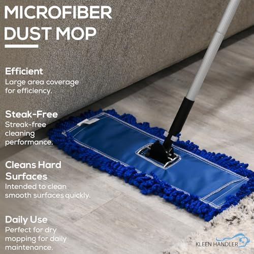 KLEEN HANDLER 18" Microfiber Dust Mop Head Replacement, 12 Pack - Image 4