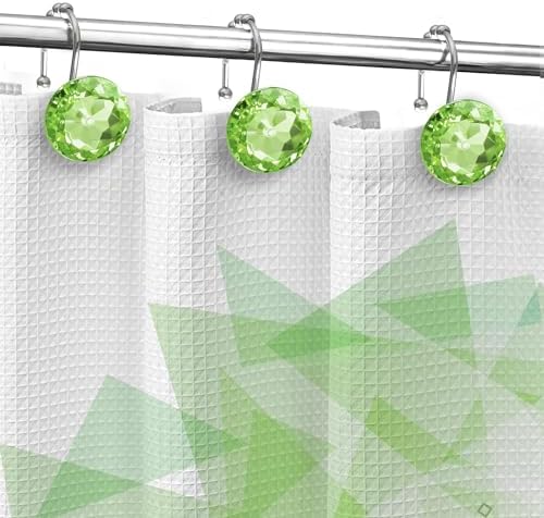 Sunlit Luxury Design Round Sage Green Diamond Crystal Gem Bling - Image 4