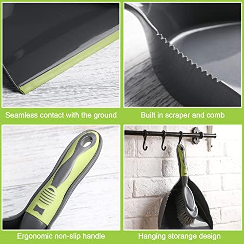 Zopeal 4 Set Dust Pan and Brush Set, Small Dustpan - Image 3