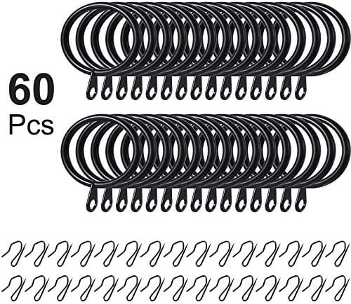 Hotop 30 Pcs Metal Drapery Curtain Rings 0.98/1.26/1.65 inch Interior Diameter - Image 3