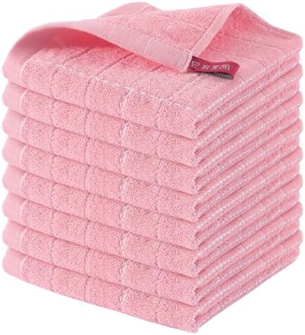 Homaxy 100% Cotton Terry Kitchen Dish Cloths, 8 Pack by Homaxy