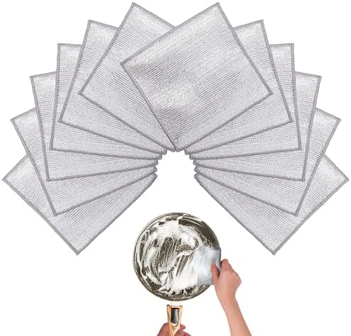 Nanaborn Wire Dishwashing Rags for Wet 12pcs Multipurpose Non-Scratch Kitchen by Nanaborn
