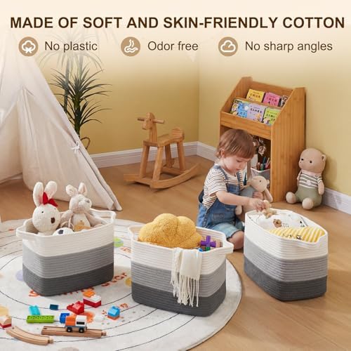 OIAHOMY Cotton Rope Storage Baskets - Image 3