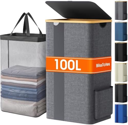 BlissTotes 100L Laundry Basket Hamper by BlissTotes