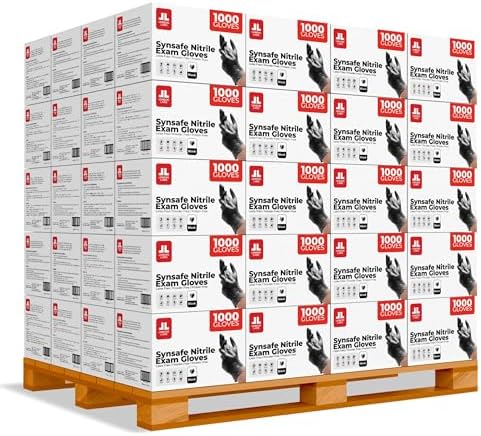 London Labs Synsafe 4 Mil -Black Nitrile Exam Gloves –Disposable Latex Free & by LONDONLABS
