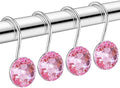 HBlife 12 Pcs Acrylic Decorative Rolling Diamond Shower Curtain Hooks Rust by HBlife