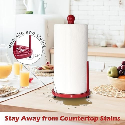 Red Cast Iron Paper Towel Holder - Image 4