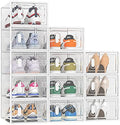 SIMPDIY Clear Shoe Storage Boxes, Stackable Shoe Organizer by DecorateYourHome