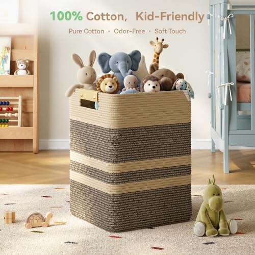 Nunsino 90L Laundry Basket, Cotton Rope Laundry Hamper - Image 4